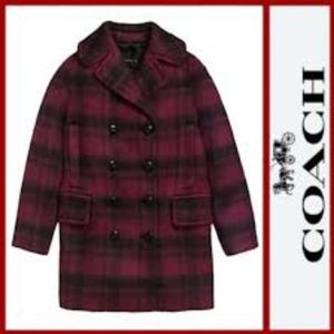 Coach cranberry peacoat